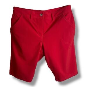 NVO Sport Golf Shorts Women’s Size 10 Inseam 11” Red Stretch UPF 30+